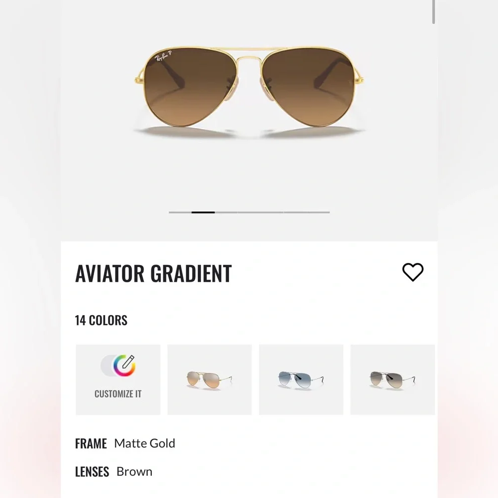 Matte Gold Aviators - Picture 1 of 4